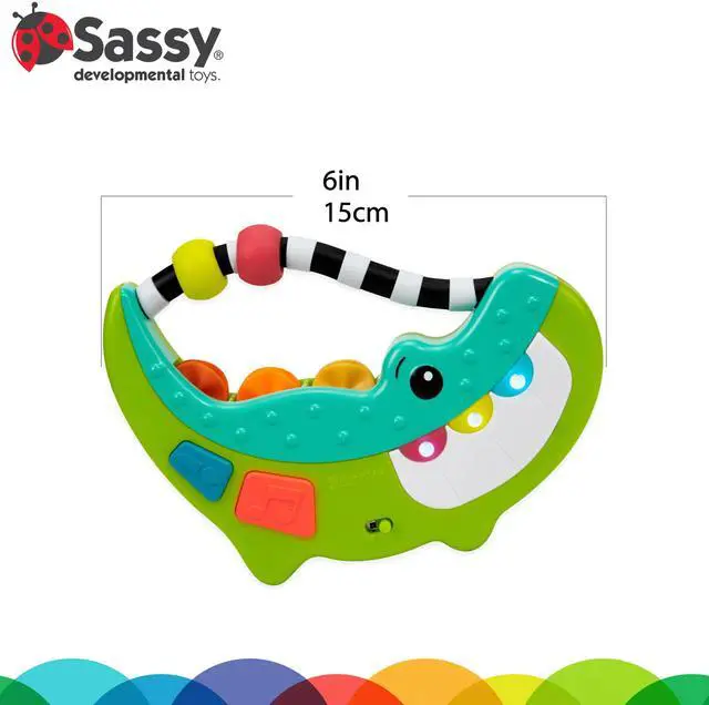 Alt view image 3 of 7 - _Mega Brand Rock-a-Dile Musical & Developmental Electronic Baby Toy - 6 Months and Up