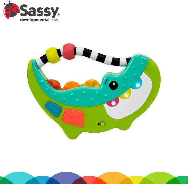 Alt view image 6 of 7 - _Mega Brand Rock-a-Dile Musical & Developmental Electronic Baby Toy - 6 Months and Up
