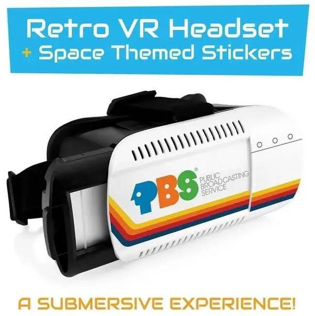 Main image of _Mega Brand PBVR1500NA Retro Space-Themed Virtual Reality Headset for Android and iPhone (White)