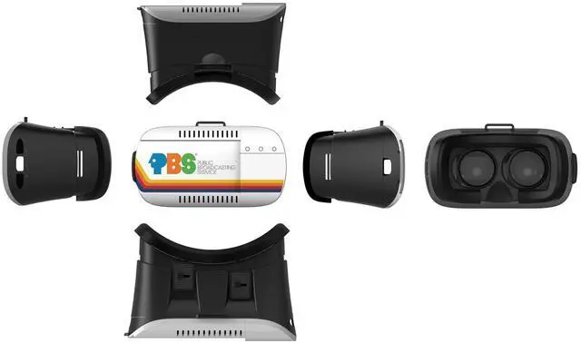 Alt view image 5 of 5 - _Mega Brand PBVR1500NA Retro Space-Themed Virtual Reality Headset for Android and iPhone (White)
