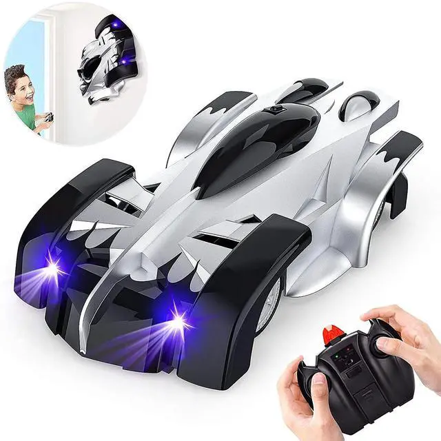 Main image of _Mega Brand Electric Remote Control Wall Climbing Wireless RC Car Toy, 360 Degree Rotation Stunt Cars Toy for 4 5 6 7 8 9 10 11 12 Years Old Boys Kids, Silver
