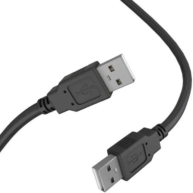 Alt view image 5 of 7 - _Mega Brand - USB to USB Cable 6ft USB A to A Male to Male USB 2.0 Cable Data Transfer USB Cord for Laptop, PC, USB Hub, Hard Drive, Laptop Cooler - Black