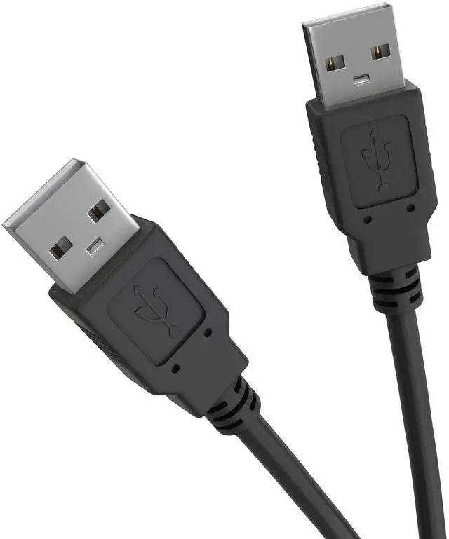 Alt view image 6 of 7 - _Mega Brand - USB to USB Cable 6ft USB A to A Male to Male USB 2.0 Cable Data Transfer USB Cord for Laptop, PC, USB Hub, Hard Drive, Laptop Cooler - Black
