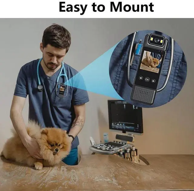 Alt view image 7 of 7 - _Mega Brand 1080P WiFi Body Camera with Audio and Video Recording Wearable Body Cam Mini Clip-on Camera Camcorder with 180° Rotatable Lens Night Vision Motion Detection