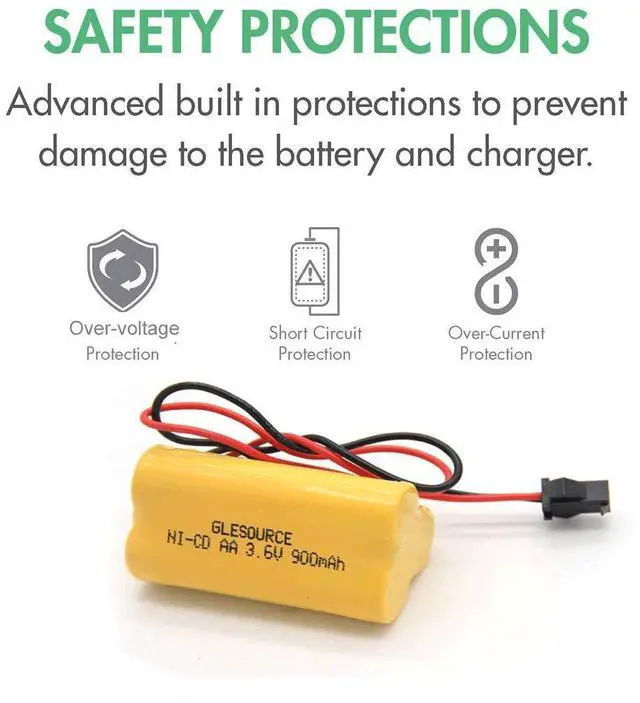 Alt view image 5 of 6 - _Mega Brand 3.6V 900mAh Emergency/Exit Light Battery Compatible for Lithonia ELB B001 ELBB001 ELB-B001 Lithonia EU2C M6 LED Emergency Light Interstate ANIC1566 Unitech 0253799(4 Pack)