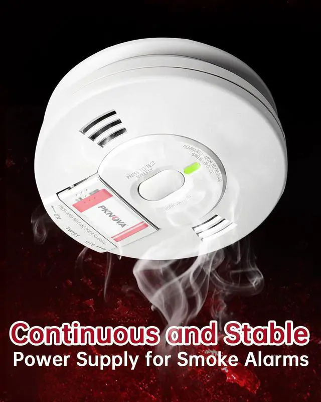 Alt view image 3 of 7 - 9V Batteries Carbon 9 Volt Battery for Smoke Detector 6F22 Square Battery, Long-Lasting, 12 Pack
