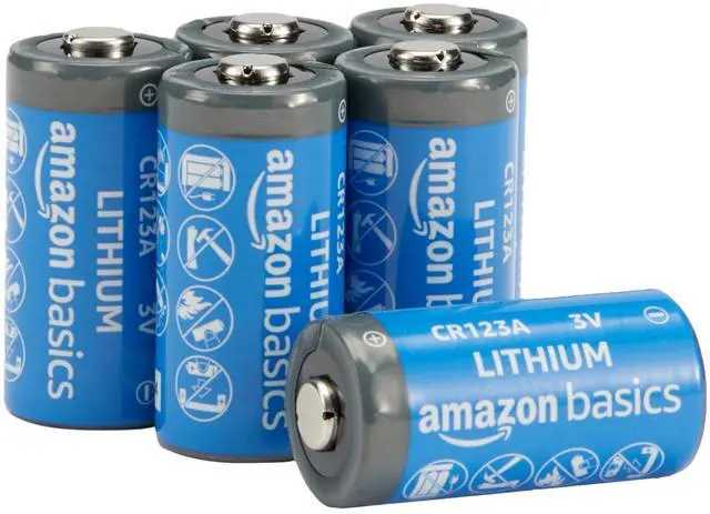 Main image of _Mega Brand 6-Pack Non-Rechargeable CR123A Lithium Batteries, 3 Volt, Up to 10-Year Shelf Life