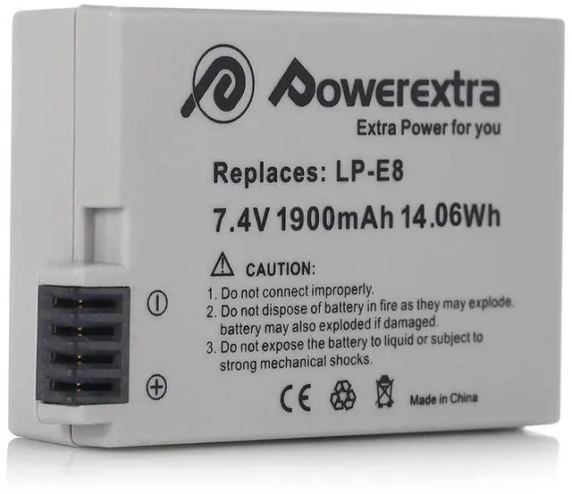 Alt view image 5 of 6 - _Mega Brand 2-Pack LP E8 Battery Compatible with Canon LP-E8 Battery for Canon EOS 650D 600D 550D, Kiss X7i X6i X4 X5 X6, Rebel T3i, T2i, T4i, T5i, LC-E8E