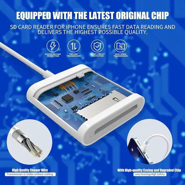 Alt view image 4 of 7 - _Mega Brand USB C SD Memory Card Reader, Type C Camera Adapter Trail Viewer for iPhone 16/15/ iPad MacBook/Air/Pro iMac/Samsung Galaxy Android