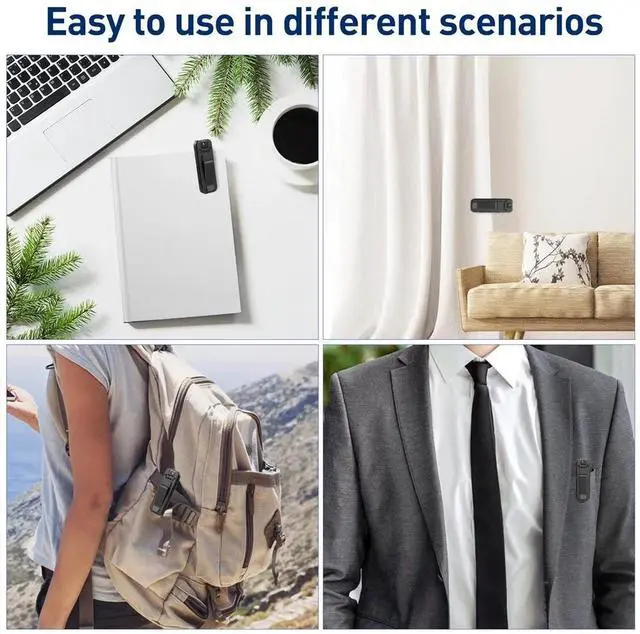 Alt view image 3 of 7 - _Mega Brand Body Camera,1080p Body Portable Video 180lens Body Camera With Rotatable With Vision With Clip And Video Portable With Vision Battery With Audio And Audio And Video Corpora 1080p Camera
