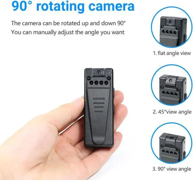 Alt view image 3 of 7 - _Mega Brand 1080P HD Body Camera, Body Camera with Audio and Video Recording, Wearable Action Body Cam with 180° Rotating Lens, Portable Camera for Camping, Traveling, Walking, outdoor sports