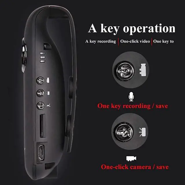 Alt view image 7 of 7 - _Mega Brand Mini Body Worn Camera 1080P - Portable Wearable Recorder with Night Vision + 32GB Card - Discreet Clip-On Cam for Security, Sports, Bike Riding & Home Use