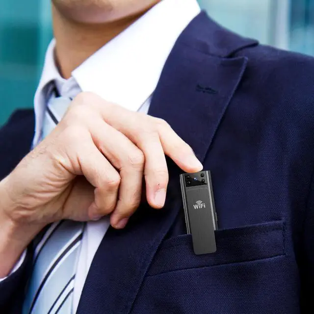 Alt view image 3 of 7 - _Mega Brand Mini Body Camera Video Recorder, Ultra 1080P Small Portable Wearable Hidden Cameras with Clip & Night Vision, Micro Pocket Body Worn Cam for Sport, Pet, Home Office, Security, Work Records