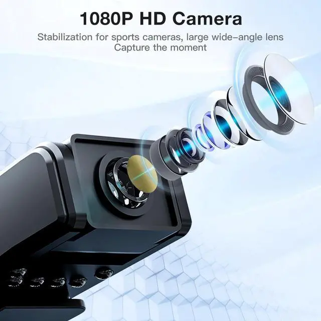 Alt view image 2 of 7 - _Mega Brand 1080P HD Body Worn Camera, Wearable Body Camera with Loop Recording, Night Vision, Back Clip for Traveling, Delivery Man, Lecture Recording, Serving Jobs