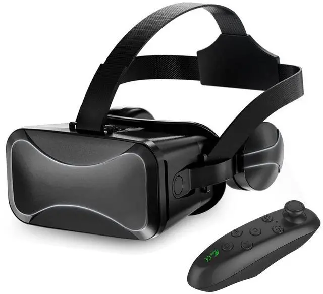 Alt view image 2 of 7 - _Mega Brand VR Headset with Remote, Immersive VR Goggles for Kids, 3D Virtual Reality Goggles Glasses for Kids and Adults for 3D Game and Videos