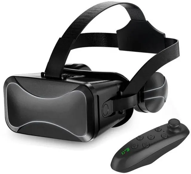 Main image of _Mega Brand VR Headset with Remote, Immersive VR Goggles for Kids, 3D Virtual Reality Goggles Glasses for Kids and Adults for 3D Game and Videos