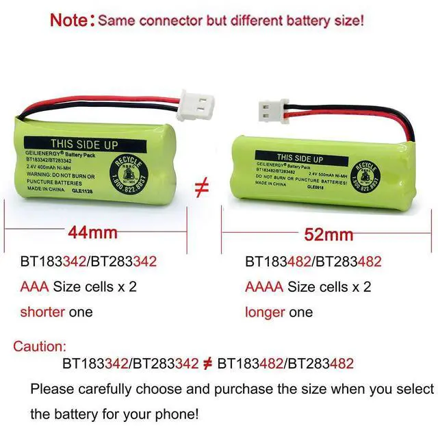Alt view image 4 of 7 - _Mega Brand BT162342 BT262342 Battery Compatible with BT183342 BT283342 BT166342 BT266342 Vtech CS6114 CS6419 CS6719 with AT&T EL52300 CL80112 CS6719-2 Cordless Handsets (Pack of 4)