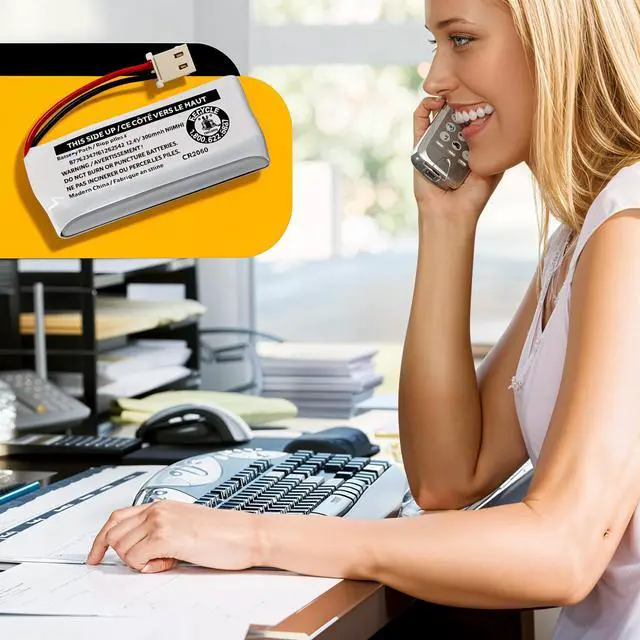 Alt view image 6 of 6 - _Mega Brand 2-Pack BT162342/BT262342 2.4V 300mAh Battery Packs for VTech Cordless Phone