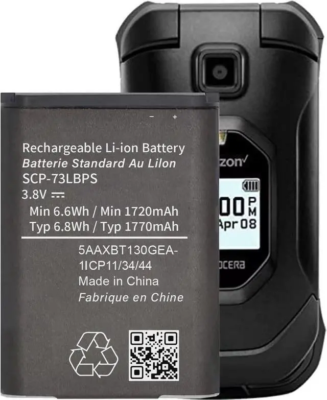 Main image of _Mega Brand SCP-73LBPS Battery,(2025 New Upgraded) 0 Cycle Original Replacement Battery for Kyocera DuraXV Extreme E4810/Kyocera DuraXE Epic E4830 Verizon Flip Phone