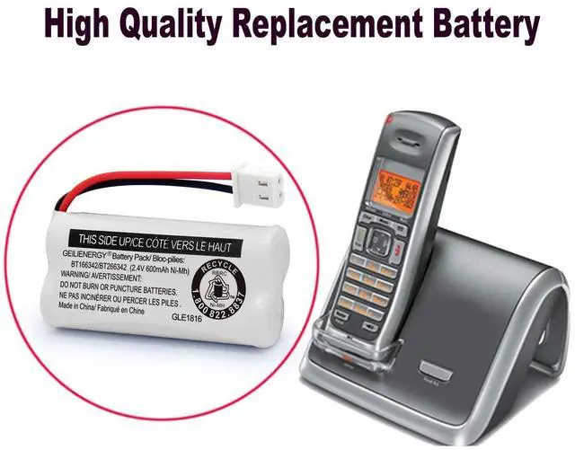 Alt view image 7 of 7 - _Mega Brand BT162342 BT262342 Battery Compatible with BT183342 BT283342 BT166342 BT266342 VTech CS6114 CS6419 CS6719 at&T EL52300 CL80111 Cordless Phone(Pack of 2)