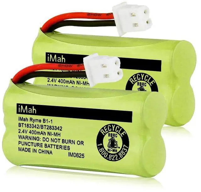 Main image of _Mega Brand BT183342/BT283342 2.4V 400mAh Ni-MH Battery Compatible with AT&T CL82207 EL52100 EL50003 VTech CS6709 CS6609 CS6409 BL102-3 Handset Replace Battery BT166342 BT266342 BT162342 BT262342