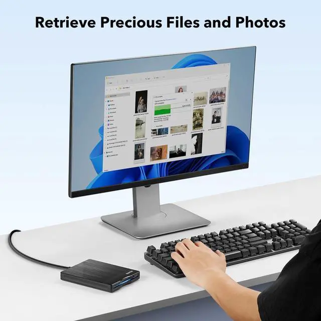 Alt view image 4 of 7 - _Mega Brand Floppy Disk Reader 3.5 inch USB Floppy Disk Drive External 3 1/2 Floppy disc Reader Portable Floppy Diskette Drive USB C for PC Laptop Notebook Computer with Windows 11/10