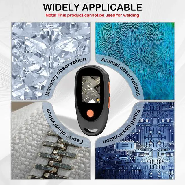 Alt view image 6 of 7 - _Mega Brand Handheld Digital Microscope with 2.0 Inch IPS Color Screen,Portable Magnifying Glass for Kids,500x Magnification,8 Adjustable 3-Level LED Lights,USB Compatible with PC Windows and Mac OS