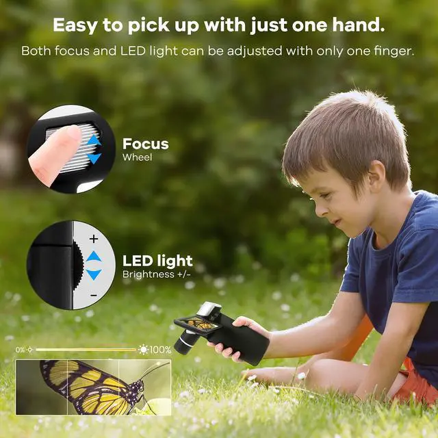 Alt view image 5 of 7 - AD203 Handheld Digital Microscope, Portable Pocket Microscope | 4.3 Inch Screen, FHD Video, Supports Windows Mac PC, USB Coin Microscope, 32GB SD Card, Carrying Bag, Wrist Strap