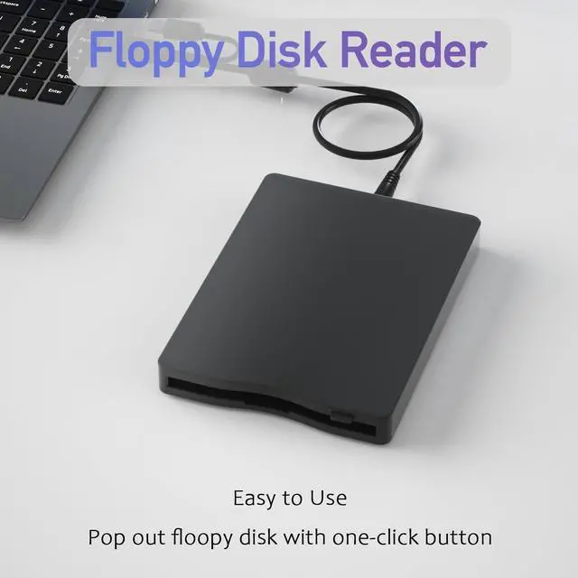 Alt view image 2 of 7 - SOEWIOU 3.5 Floppy Drive USB External, Portable Floppy Disk Reader for Laptop, Plug and Play USB Disk Drive 3.5-inch External, Type C 1.44 MB FDD Drive, Reader for PC Windows 2000/XP/7/8/10/11