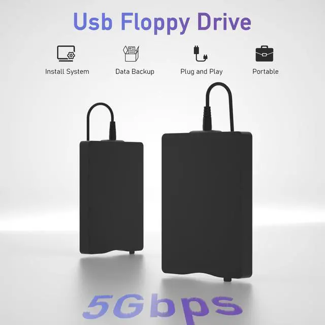 Alt view image 3 of 7 - SOEWIOU 3.5 Floppy Drive USB External, Portable Floppy Disk Reader for Laptop, Plug and Play USB Disk Drive 3.5-inch External, Type C 1.44 MB FDD Drive, Reader for PC Windows 2000/XP/7/8/10/11