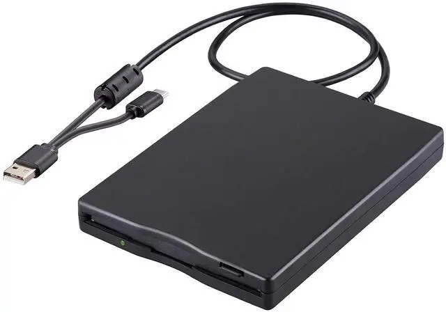 Main image of _Mega Brand Floppy Disk Reader, 3.5 inch External USB & Type-C 1.44MB FDD Floppy Disk Drive for Windows 11/10/8/7/2000/XP, Vista, PC, Laptop and Desktop, Plug and Play, Black