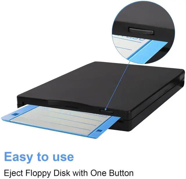 Alt view image 5 of 7 - _Mega Brand Floppy Disk Reader, 3.5 inch External USB & Type-C 1.44MB FDD Floppy Disk Drive for Windows 11/10/8/7/2000/XP, Vista, PC, Laptop and Desktop, Plug and Play, Black
