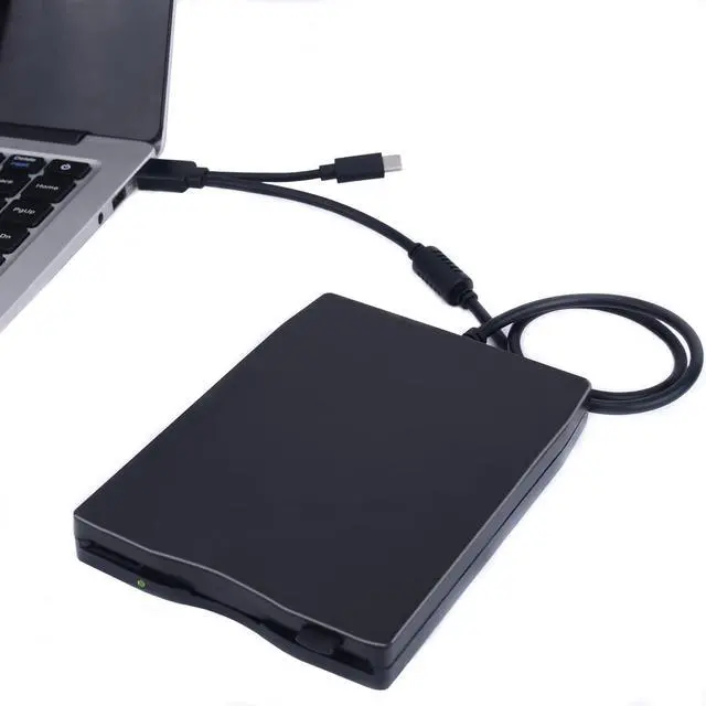 Alt view image 7 of 7 - _Mega Brand Floppy Disk Reader, 3.5 inch External USB & Type-C 1.44MB FDD Floppy Disk Drive for Windows 11/10/8/7/2000/XP, Vista, PC, Laptop and Desktop, Plug and Play, Black
