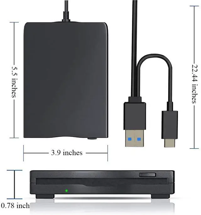 Alt view image 2 of 5 - _Mega Brand Floppy Disk Reader Plug and Play External Floppy Disk Reader USB 3.5-inch USB Floppy Disk Reader 1.44 MB FDD Portable Floppy Disk for PC Windows/XP / 7/8/10/11