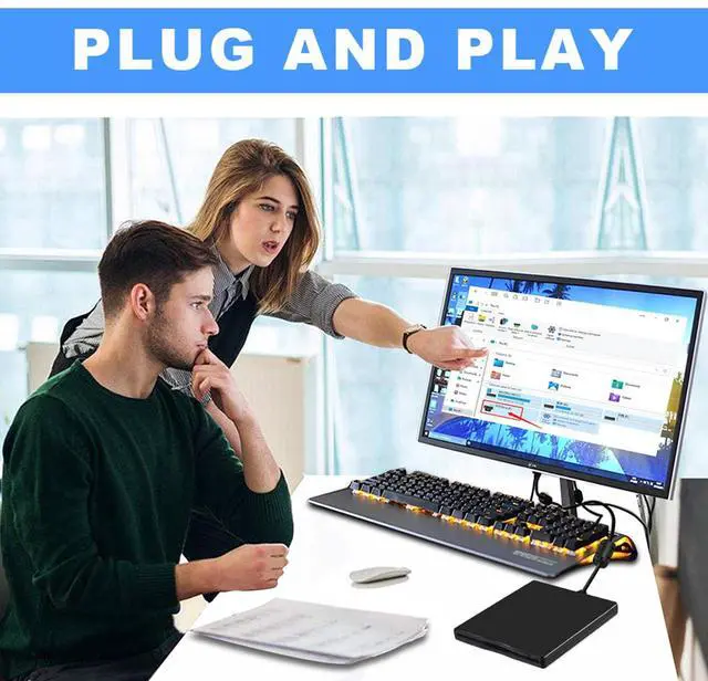 Alt view image 5 of 5 - _Mega Brand Floppy Disk Reader Plug and Play External Floppy Disk Reader USB 3.5-inch USB Floppy Disk Reader 1.44 MB FDD Portable Floppy Disk for PC Windows/XP / 7/8/10/11