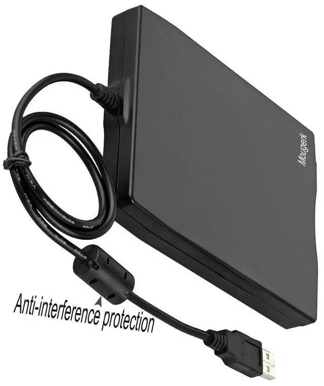 Alt view image 3 of 7 - _Mega Brand 3.5" External Floppy Diskette USB Drive - 1.44 MB FDD Portable Plug and Play for Laptops, Desktops, and Notebooks (Black)