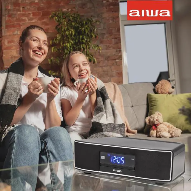 Alt view image 5 of 7 - Bluetooth Home Speaker System, 30W RMS, CD Player, FM Radio (Black)