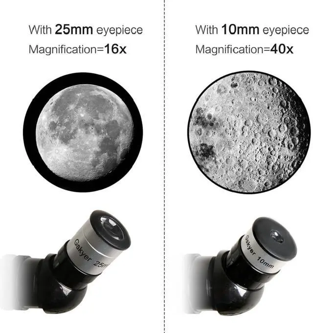 Alt view image 3 of 7 - Telescope, 70mm Aperture 400mm AZ Mount Astronomical Refracting Telescope for Kids Beginners - Travel Telescope with Carry Bag, Phone Adapter and Wireless Remote.