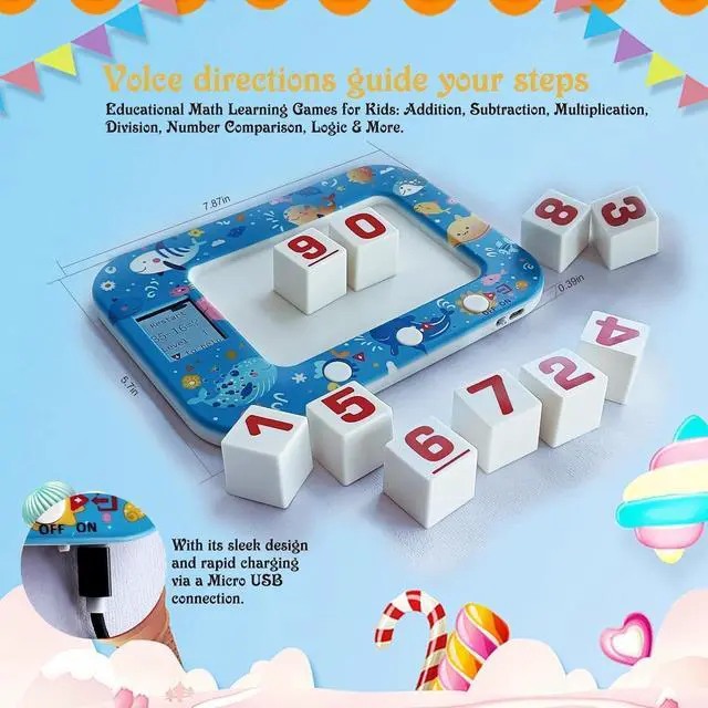 Alt view image 2 of 3 - _Mega Brand Math Education Machine Multiplication Game Learning & Education Toys Learning Pad Math Games for Kids,Ages 3+Addition Subtraction Division Game