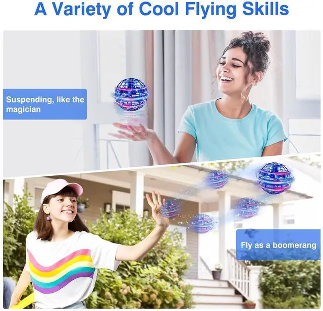 Alt view image 2 of 6 - _Mega Brand 2024 Flying Orb Ball Toy, Galaxy Ball Cosmic Globe Boomerang Hover Ball Fidget Spinner Mini Drone Cool Toys Gifts for Boys Girls 6 7 8 9 10+ Year Old