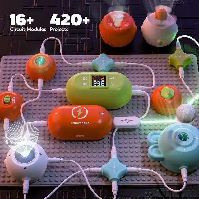 Alt view image 2 of 7 - _Mega Brand cience Kits for Kids - STEM Kits for Kids, Electronics Exploration Kit, Over 420 Projects, 35 Circuit Parts, STEM Educational Toy Gifts for Kids Boys Girls Ages 3 4 5 6 7 8 9 10 11 12