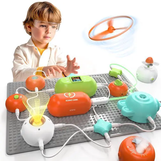 Main image of _Mega Brand cience Kits for Kids - STEM Kits for Kids, Electronics Exploration Kit, Over 420 Projects, 35 Circuit Parts, STEM Educational Toy Gifts for Kids Boys Girls Ages 3 4 5 6 7 8 9 10 11 12