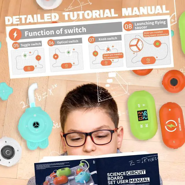 Alt view image 5 of 7 - _Mega Brand cience Kits for Kids - STEM Kits for Kids, Electronics Exploration Kit, Over 420 Projects, 35 Circuit Parts, STEM Educational Toy Gifts for Kids Boys Girls Ages 3 4 5 6 7 8 9 10 11 12