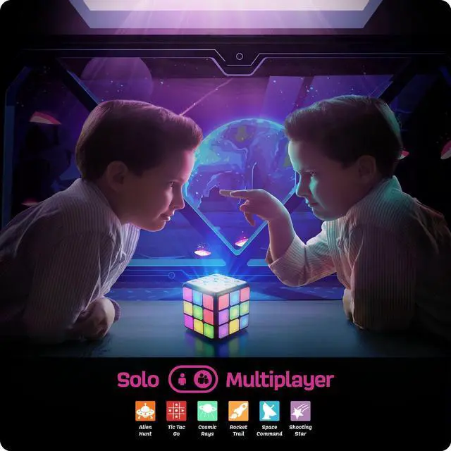 Alt view image 3 of 7 - _Mega Brand Rechargeable Game Activity Cube - Toys for Boys and Girls - 9 Fun Brain & Memory Games - Birthday Gifts for Age 6, 7, 8, 9, 10, 11, 12 Year Old Kids Teens - Best Boy Toy Gift Ideas