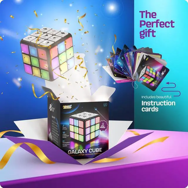 Alt view image 7 of 7 - _Mega Brand Rechargeable Game Activity Cube - Toys for Boys and Girls - 9 Fun Brain & Memory Games - Birthday Gifts for Age 6, 7, 8, 9, 10, 11, 12 Year Old Kids Teens - Best Boy Toy Gift Ideas
