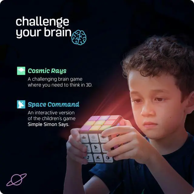 Alt view image 6 of 7 - _Mega Brand Rechargeable Game Activity Cube - Toys for Boys and Girls - 9 Fun Brain & Memory Games - Birthday Gifts for Age 6, 7, 8, 9, 10, 11, 12 Year Old Kids Teens - Best Boy Toy Gift Ideas