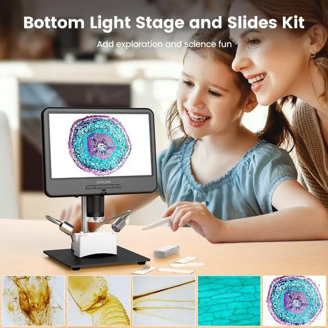 Alt view image 4 of 7 - _Mega Brand JL210 10.1'' Digital Microscope, Soldering Microscope, Coin Microscopes Full View for Error Coins, 1080P Electronics Microscopes Camera, Biological Slides Kit, 12.6" Stand, 32GB