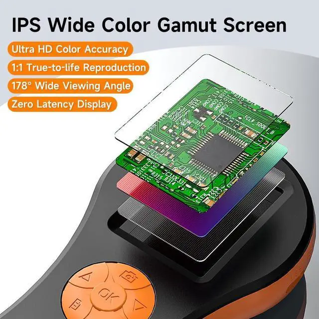 Alt view image 6 of 7 - _Mega Brand Digital Microscope Handheld 2.0 inch IPS Color Screen,Portable Digital Magnifying Glass,Marco Microscope for Kids,Built-in 8LED Lights,USB Compatible with PC Windows, Mac OS