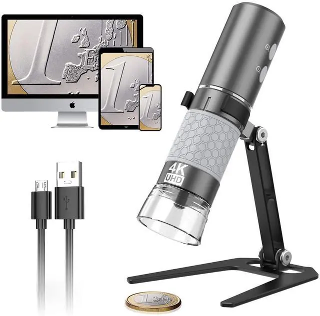 Main image of _Mega Brand 4K HD Wi-Fi Wireless Digital Microscope Camera Magnifier, Compatible for iPhone, iPad, Android Phones and PC