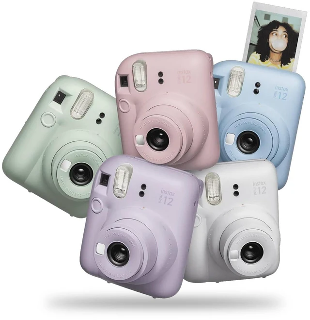 Alt view image 3 of 7 - Instax Mini 12 Instant Camera + MiniMate Accessory Bundle & Compatible Custom Case + Fuji Instax Film Value Pack (50 Sheets) Flamingo Designer Photo Album (Blossom Pink)